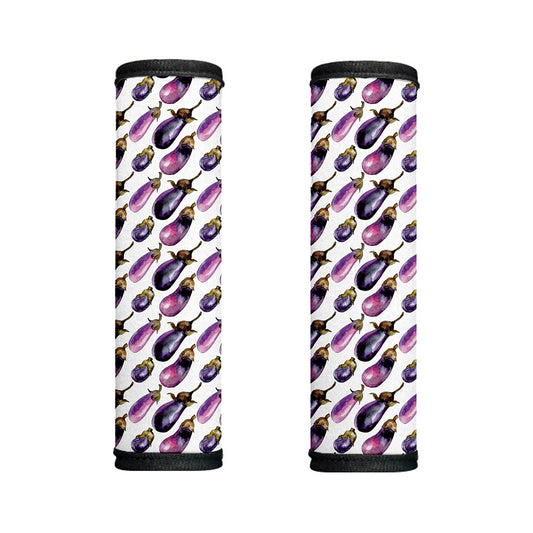 Watercolor Eggplant Pattern Print Handle Covers