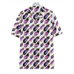 Watercolor Eggplant Pattern Print Hawaiian Shirt