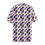 Watercolor Eggplant Pattern Print Hawaiian Shirt