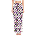 Watercolor Eggplant Pattern Print High Slit Maxi Skirt
