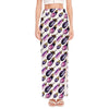 Watercolor Eggplant Pattern Print High Slit Maxi Skirt