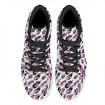 Watercolor Eggplant Pattern Print High Top Leather Sneakers