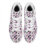 Watercolor Eggplant Pattern Print High Top Leather Sneakers