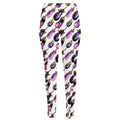 Watercolor Eggplant Pattern Print High-Waisted Pocket Leggings