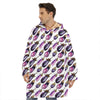 Watercolor Eggplant Pattern Print Hoodie Blanket