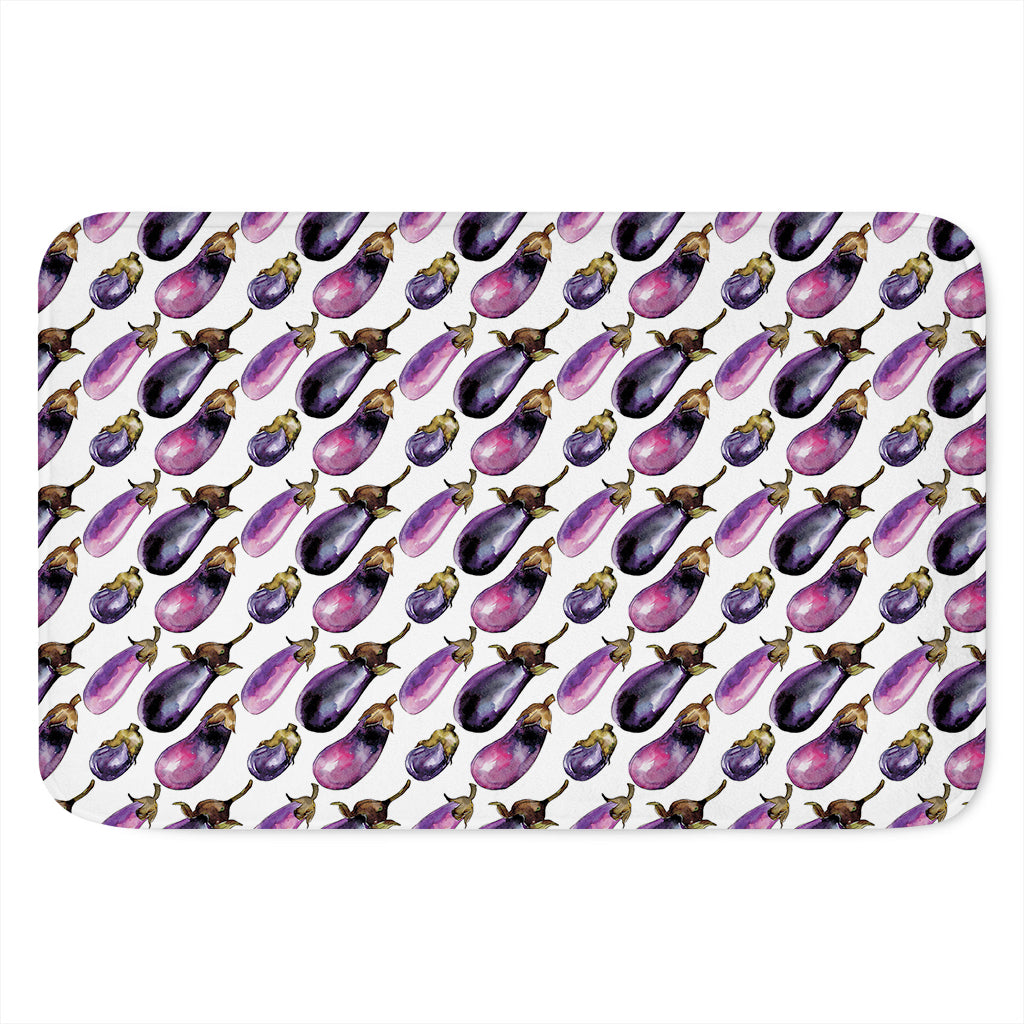 Watercolor Eggplant Pattern Print Indoor Door Mat