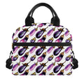 Watercolor Eggplant Pattern Print Insulated Lunch Bag