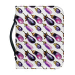 Watercolor Eggplant Pattern Print Leather Bible Cover
