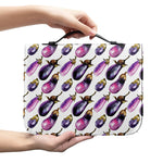 Watercolor Eggplant Pattern Print Leather Bible Cover
