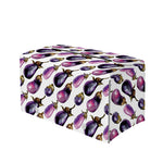 Watercolor Eggplant Pattern Print Leather Tissue Box Cover