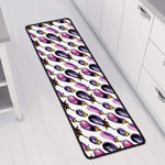 Watercolor Eggplant Pattern Print Long Kitchen Mat