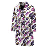 Watercolor Eggplant Pattern Print Men's Bathrobe