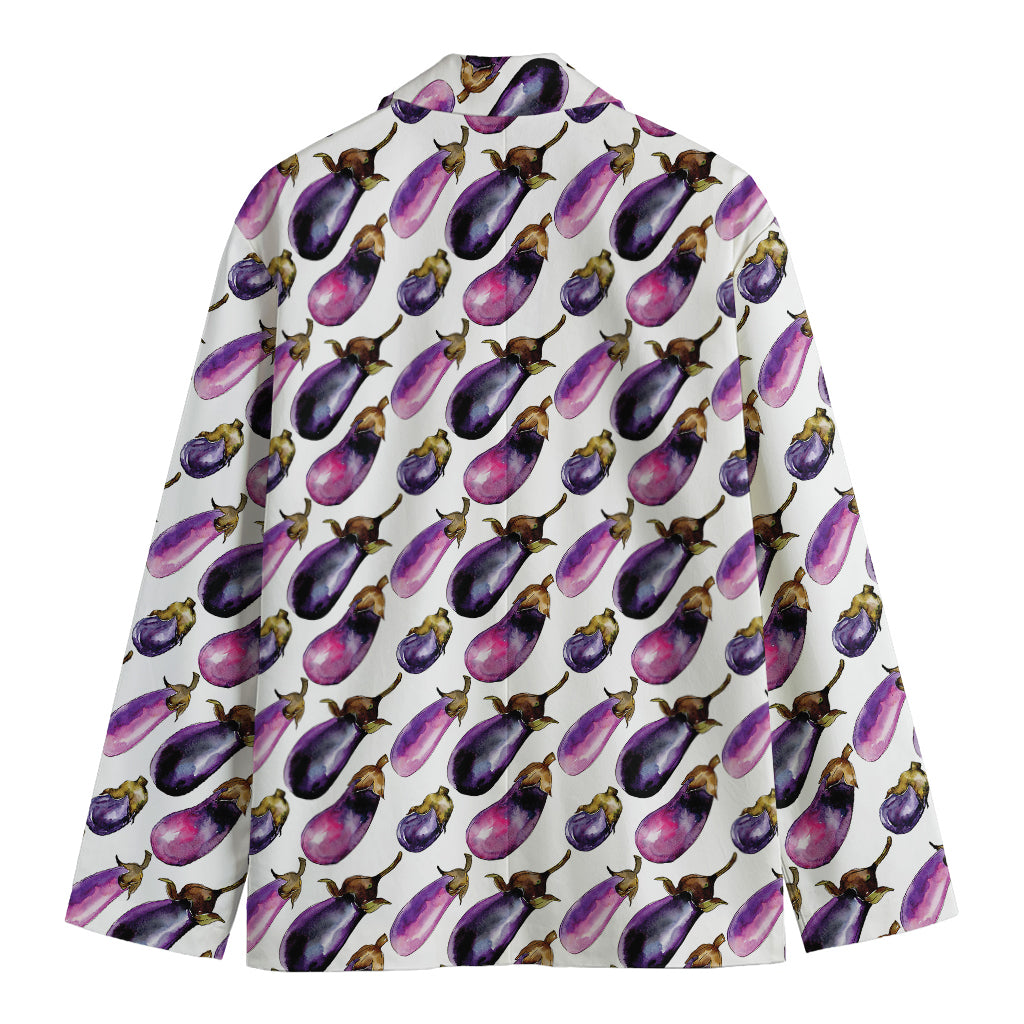 Watercolor Eggplant Pattern Print Men's Blazer