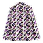 Watercolor Eggplant Pattern Print Men's Blazer