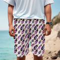 Watercolor Eggplant Pattern Print Men's Cargo Shorts