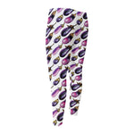 Watercolor Eggplant Pattern Print Men's Compression Pants