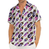 Watercolor Eggplant Pattern Print Men's Deep V-Neck Shirt