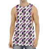 Watercolor Eggplant Pattern Print Men's Muscle Tank Top