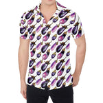 Watercolor Eggplant Pattern Print Men's Shirt