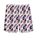 Watercolor Eggplant Pattern Print Men's Athletic Shorts