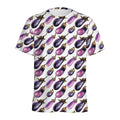 Watercolor Eggplant Pattern Print Men's Athletic T-Shirt