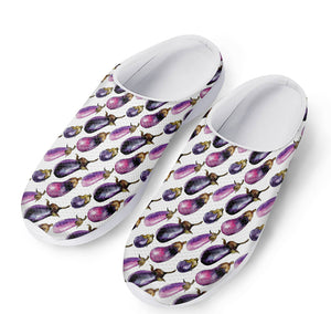 Watercolor Eggplant Pattern Print Mesh Casual Shoes