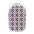 Watercolor Eggplant Pattern Print Mesh Laundry Hamper