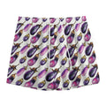 Watercolor Eggplant Pattern Print Mesh Shorts