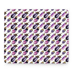 Watercolor Eggplant Pattern Print Mouse Pad