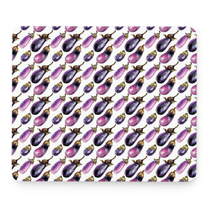 Watercolor Eggplant Pattern Print Mouse Pad