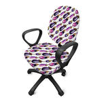 Watercolor Eggplant Pattern Print Office Chair Cover