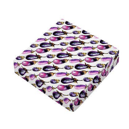 Watercolor Eggplant Pattern Print Outdoor Seat Cushion Cover