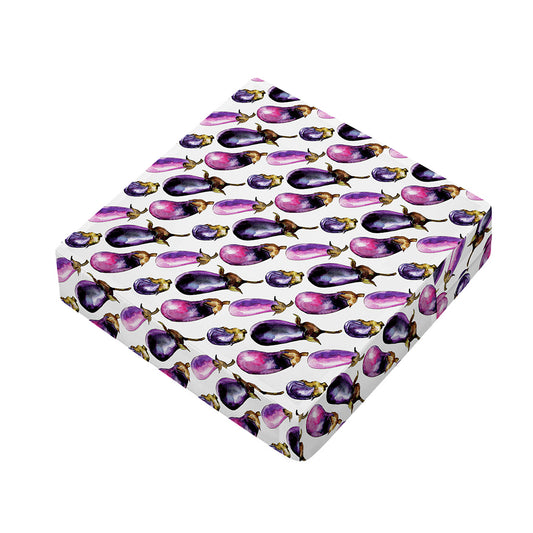 Watercolor Eggplant Pattern Print Outdoor Seat Cushion Cover