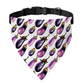 Watercolor Eggplant Pattern Print Over The Collar Dog Bandana