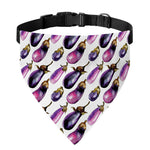 Watercolor Eggplant Pattern Print Over The Collar Dog Bandana