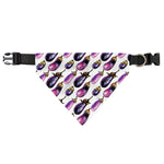 Watercolor Eggplant Pattern Print Over The Collar Dog Bandana