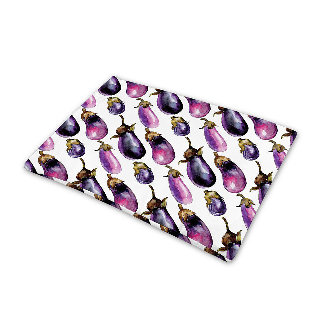 Watercolor Eggplant Pattern Print Pet Cooling Mat Cover