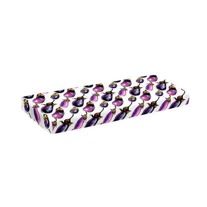 Watercolor Eggplant Pattern Print Piano Keyboard Cover
