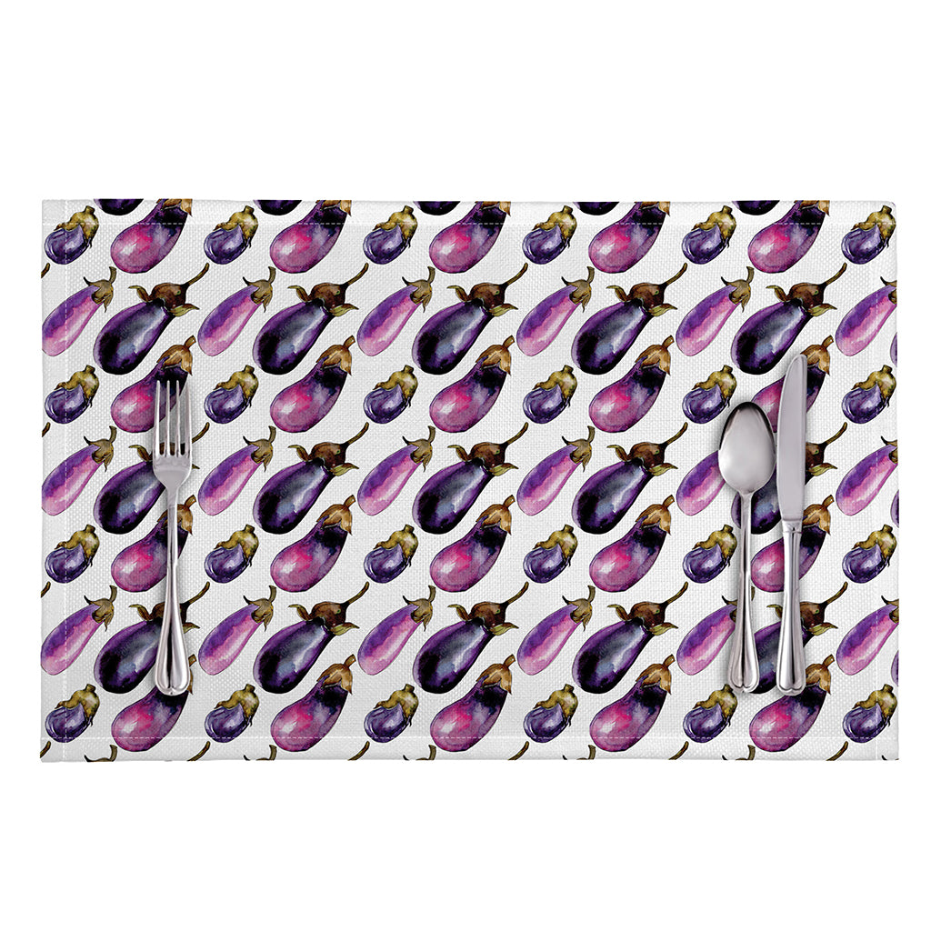 Watercolor Eggplant Pattern Print Placemat