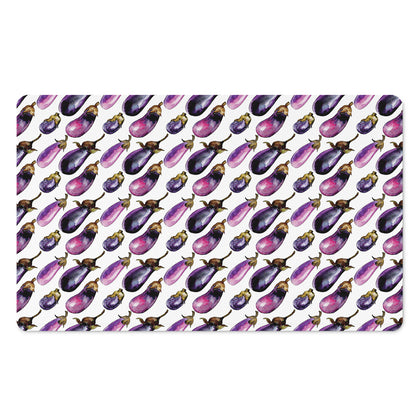 Watercolor Eggplant Pattern Print Polyester Doormat