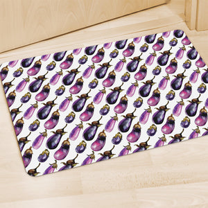 Watercolor Eggplant Pattern Print Polyester Doormat