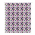Watercolor Eggplant Pattern Print Polyester Shower Curtain