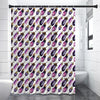 Watercolor Eggplant Pattern Print Premium Shower Curtain