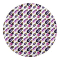 Watercolor Eggplant Pattern Print Round Blanket