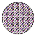 Watercolor Eggplant Pattern Print Round Floor Mat