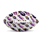 Watercolor Eggplant Pattern Print Rugby Ball