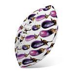 Watercolor Eggplant Pattern Print Rugby Ball