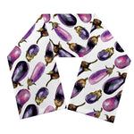 Watercolor Eggplant Pattern Print Scarf