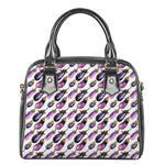 Watercolor Eggplant Pattern Print Shoulder Handbag