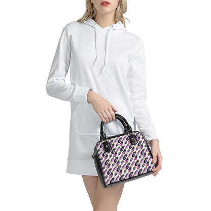 Watercolor Eggplant Pattern Print Shoulder Handbag